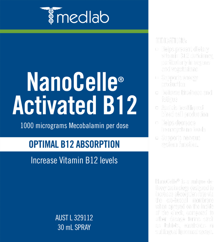 Medlab Nanocella Activated B12 Oral Spray Mr Vitamins