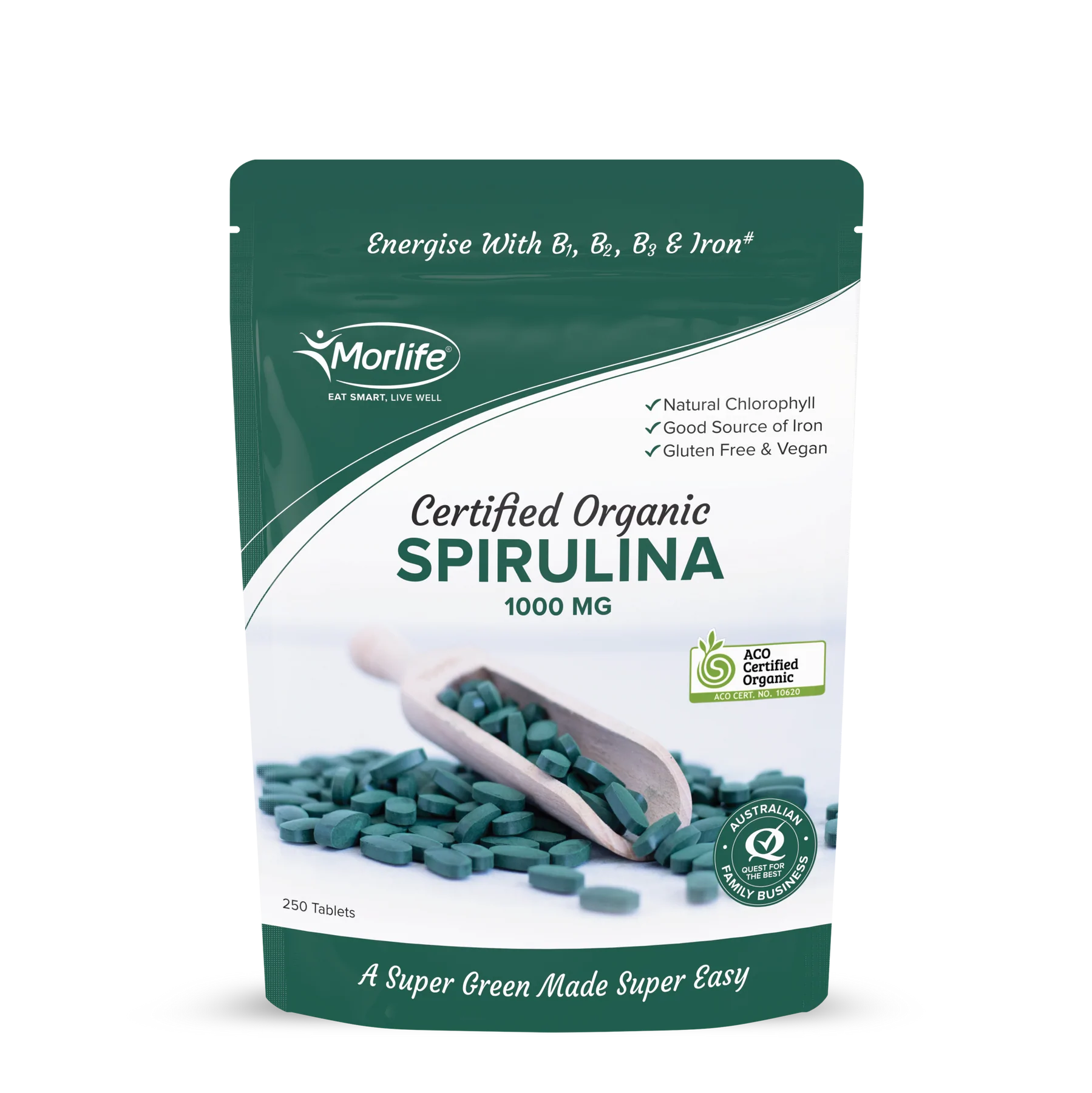 Morlife Certified Organic Spirulina 1000mg Mr Vitamins