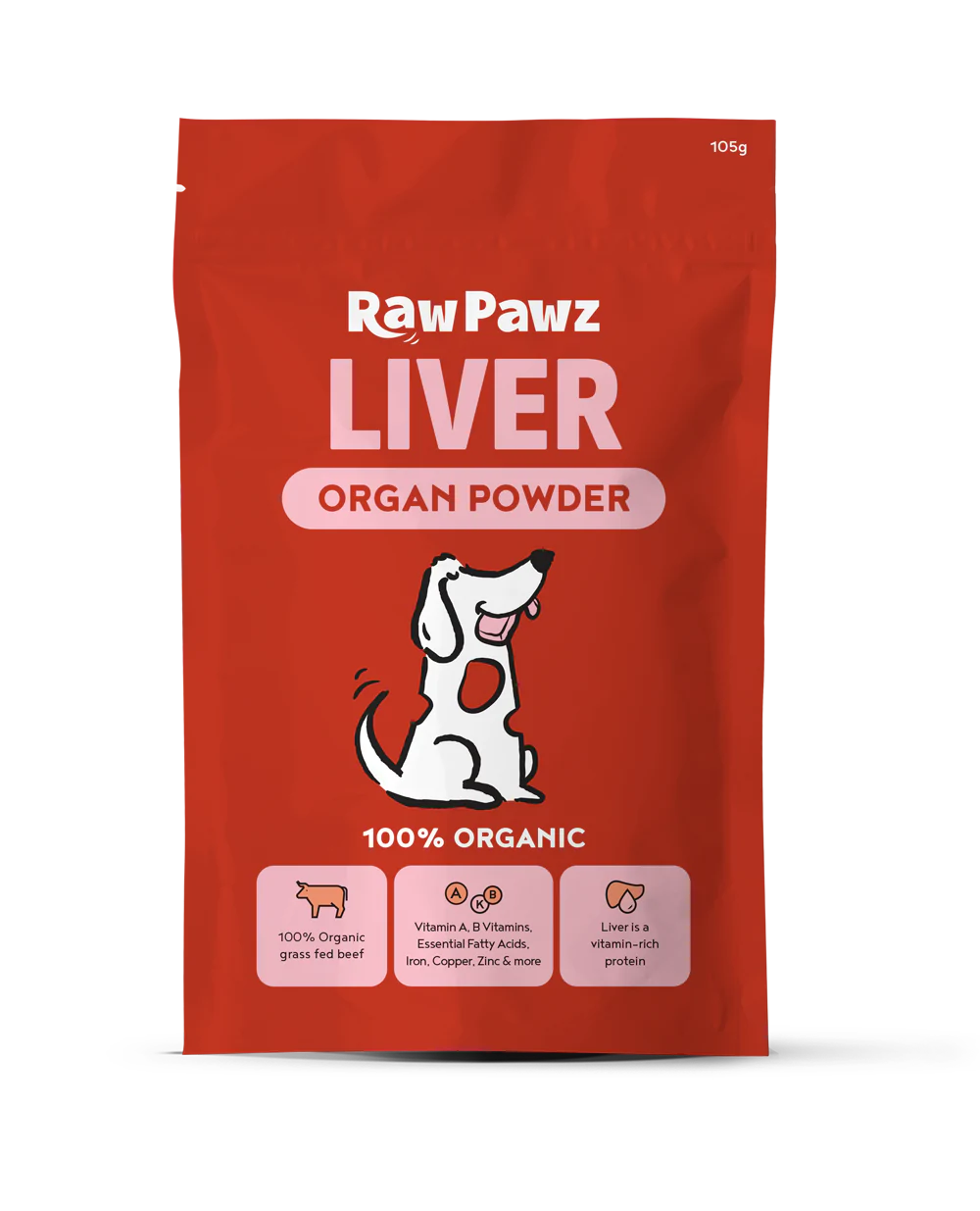 Raw Pawz LIVER ORGAN POWDER Mr Vitamins