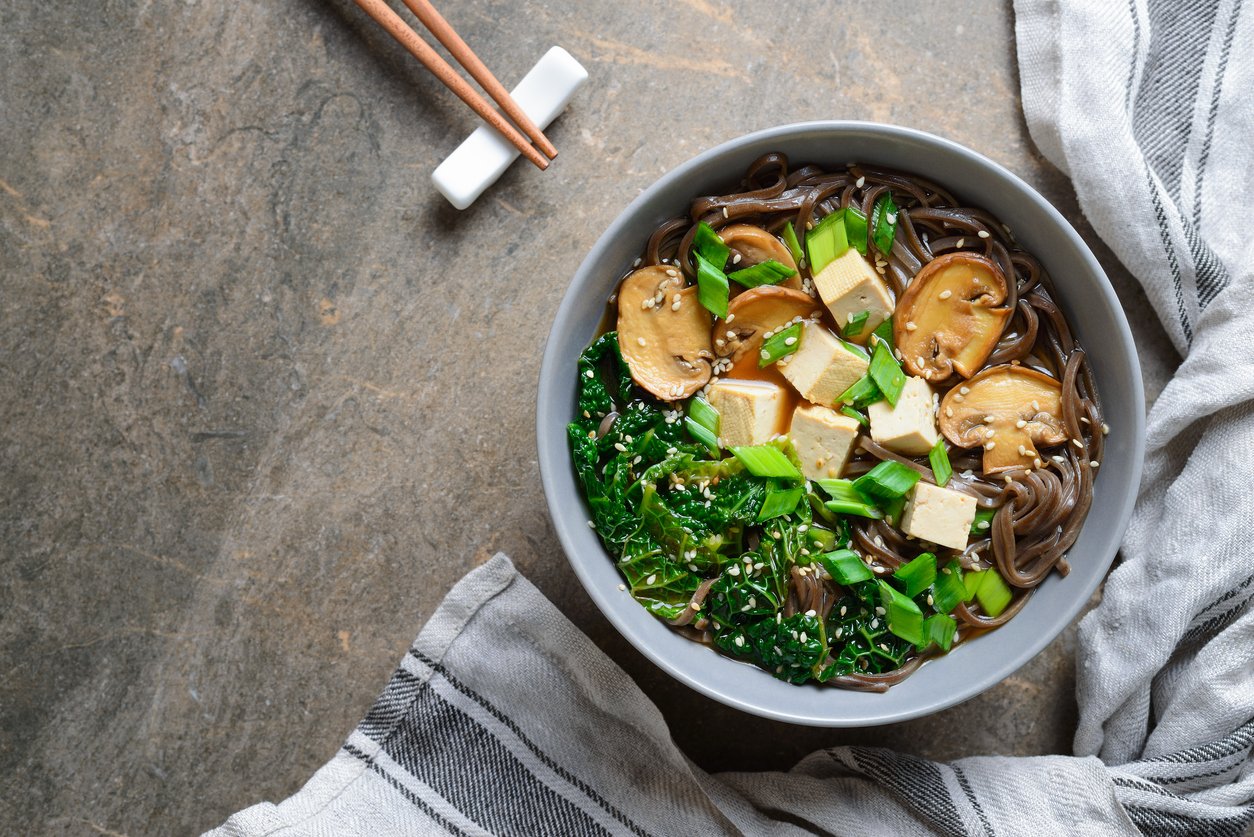 Immune Boosting Ginger Mushroom Noodle Soup