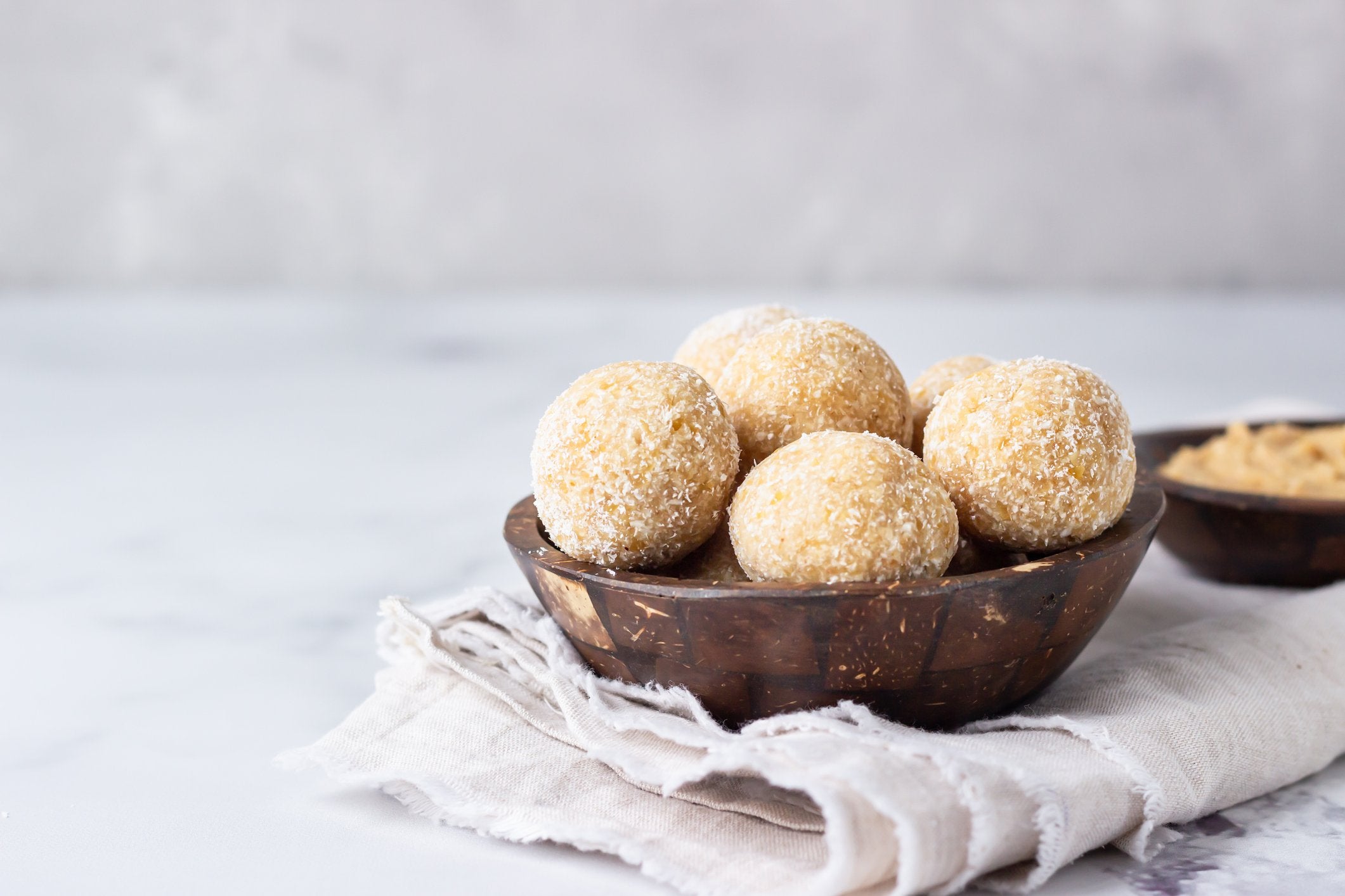 No Bake Coconut and Cashew Protein Balls