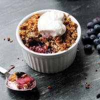 Irresistible Peanut Butter, Pear and Blueberry Crumble Recipe