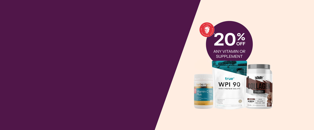 20% off vitamin when purchased with a protein.