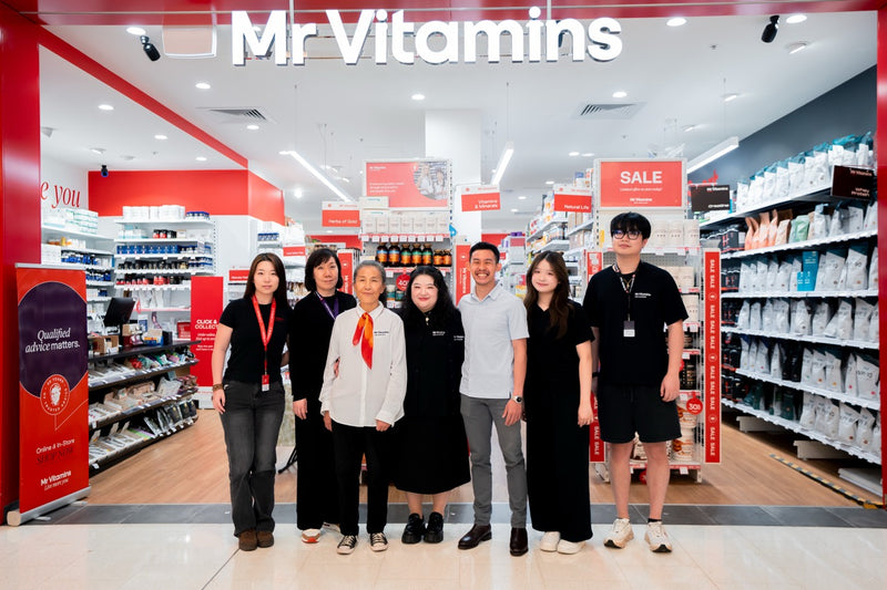 Inside the Mr Vitamins store at World Square Sydney
