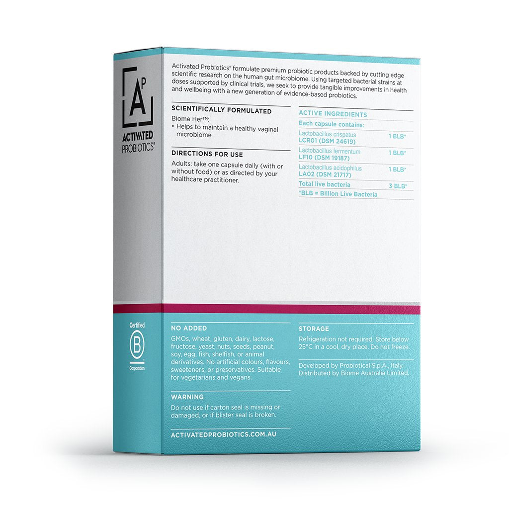 Activated Probiotics- Biome Her Probiotic | Mr Vitamins