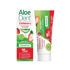 ALOE DENT Childrens Toothpaste Fluoride Free Strawberry