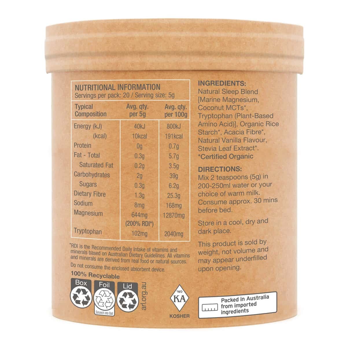 Amazonia Raw Real Food Nutrients Sleep Magnesium | Mr Vitamins