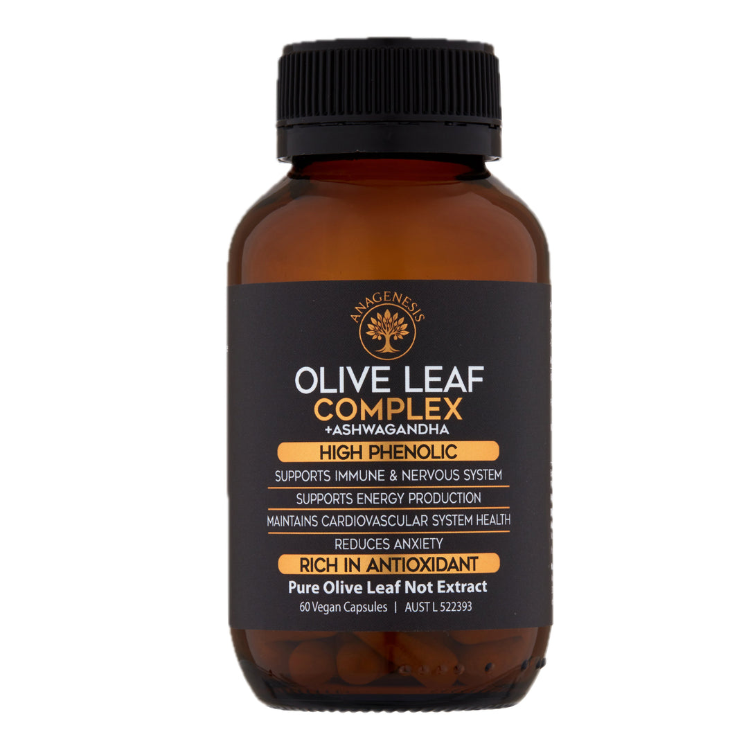 Anagenesis Olive Leaf Complex + Ashwagandah | Mr Vitamins