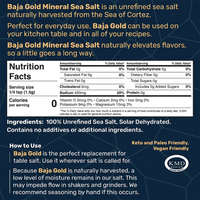 BAJA GOLD Mineral Sea Salt Fine Grind | Mr Vitamins