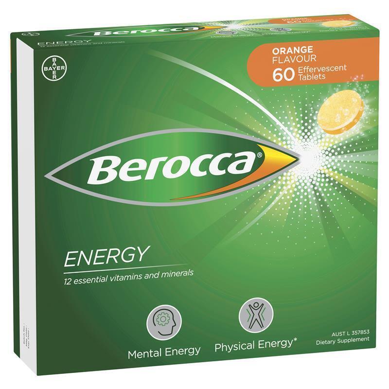 Berocca Energy Orange 60 Effervescent Tablets | Mr Vitamins