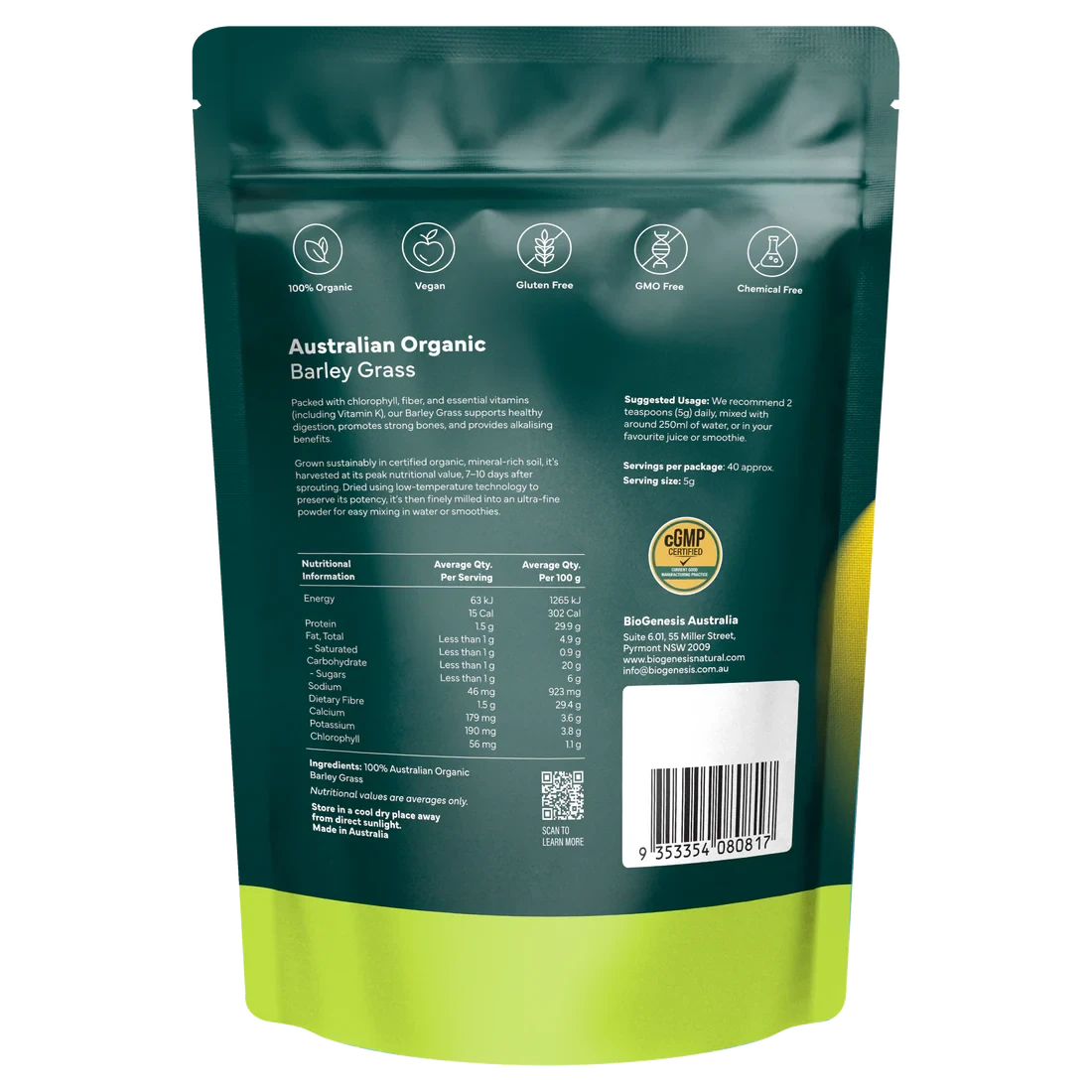 BioGenesis Organic Barley Grass | Mr Vitamins
