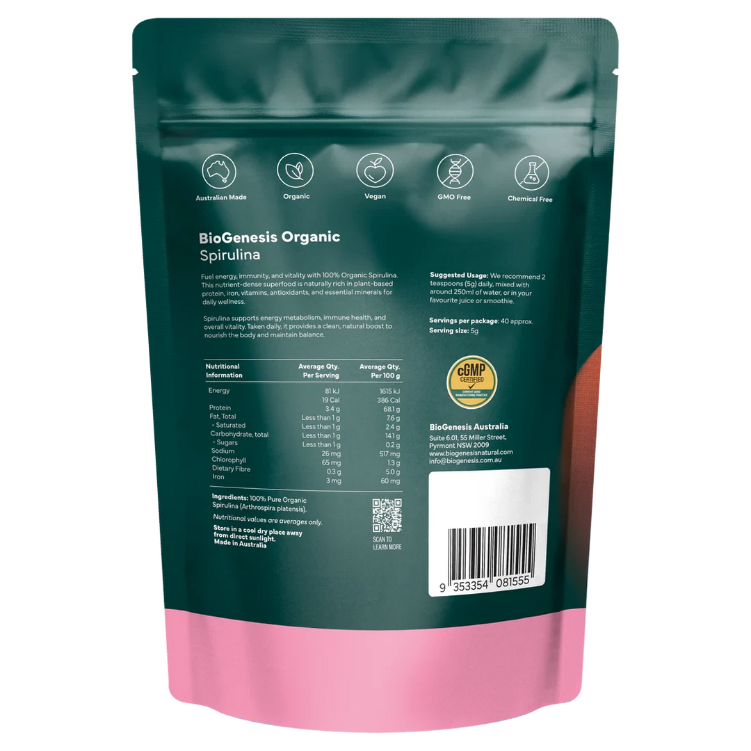 BioGenesis Organic Spirulina | Mr Vitamins