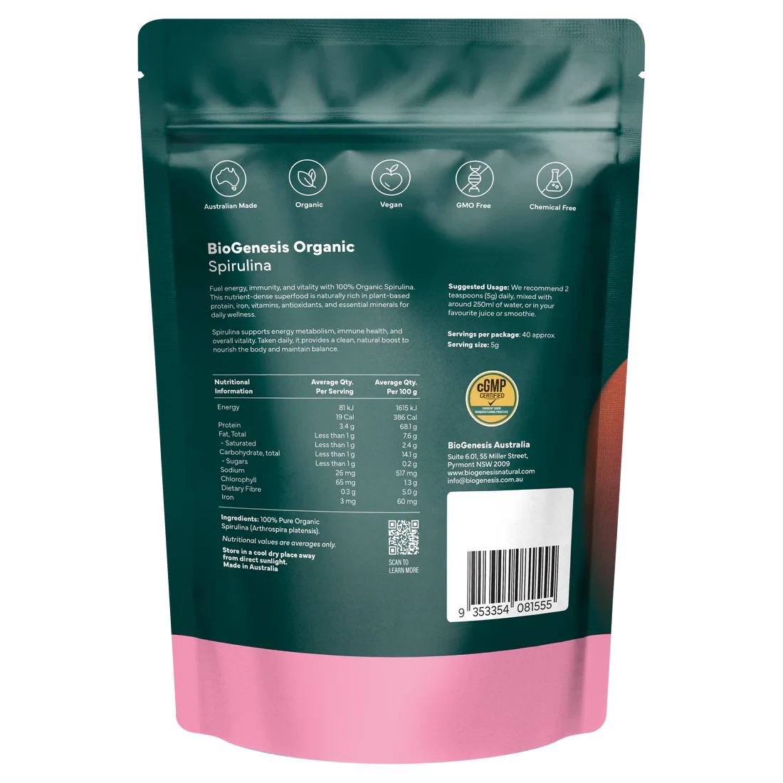 BioGenesis Organic Spirulina | Mr Vitamins