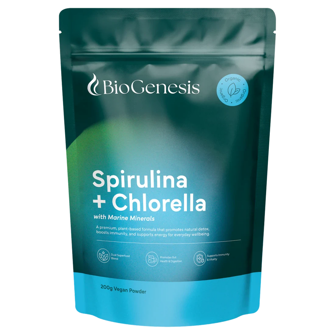 BioGenesis Organic Spirulina and Chlorella with Marine Minerals | Mr Vitamins