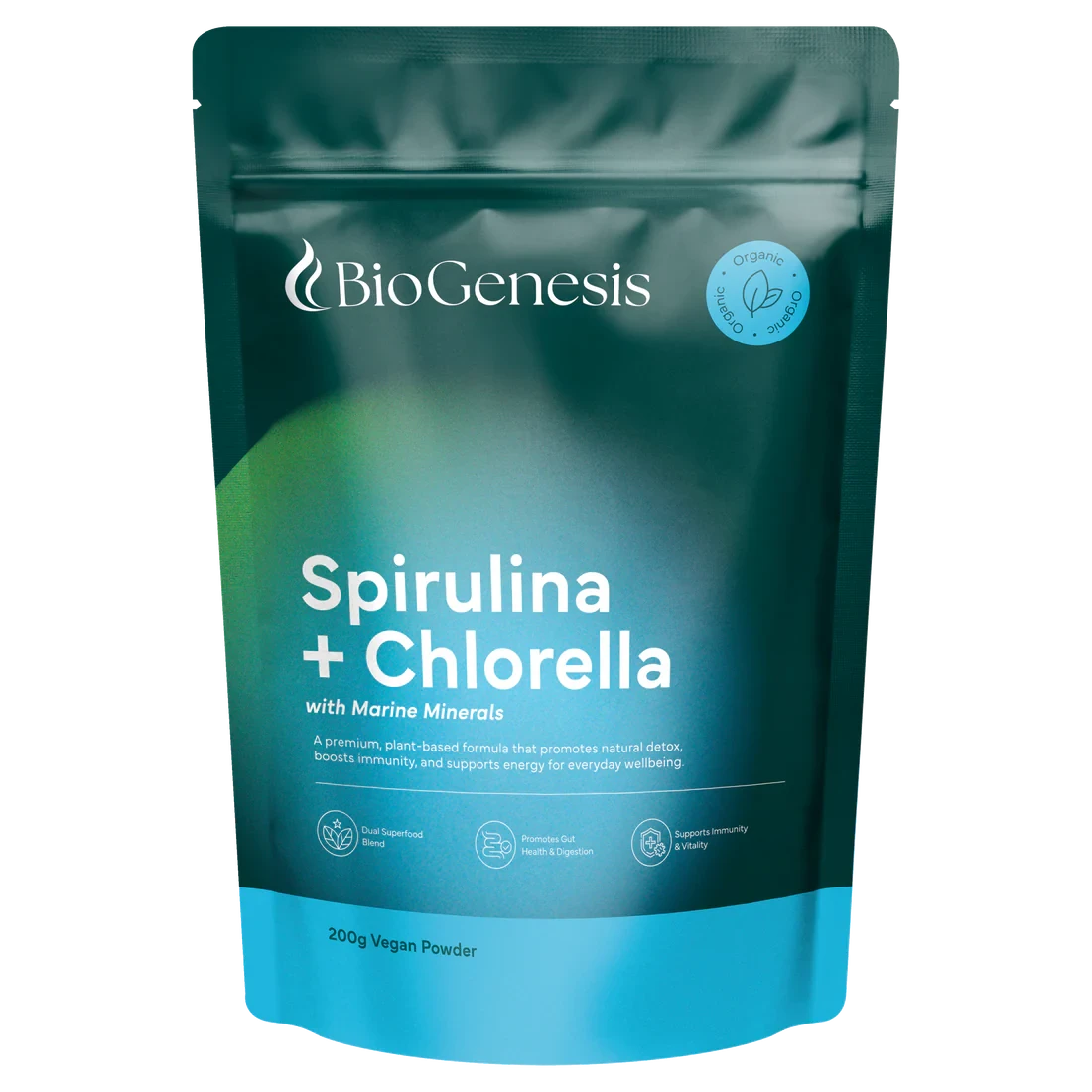BioGenesis Organic Spirulina and Chlorella with Marine Minerals | Mr Vitamins