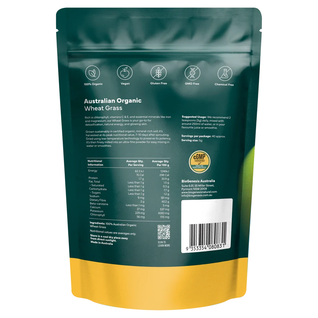BioGenesis Organic Wheat Grass | Mr Vitamins