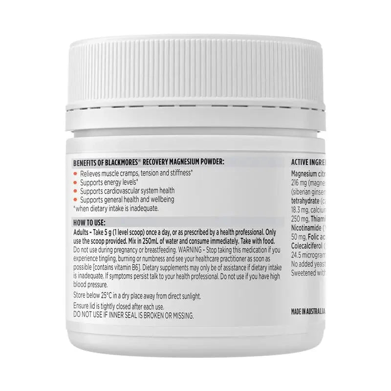 Blackmores Recovery Magnesium Powder 200g