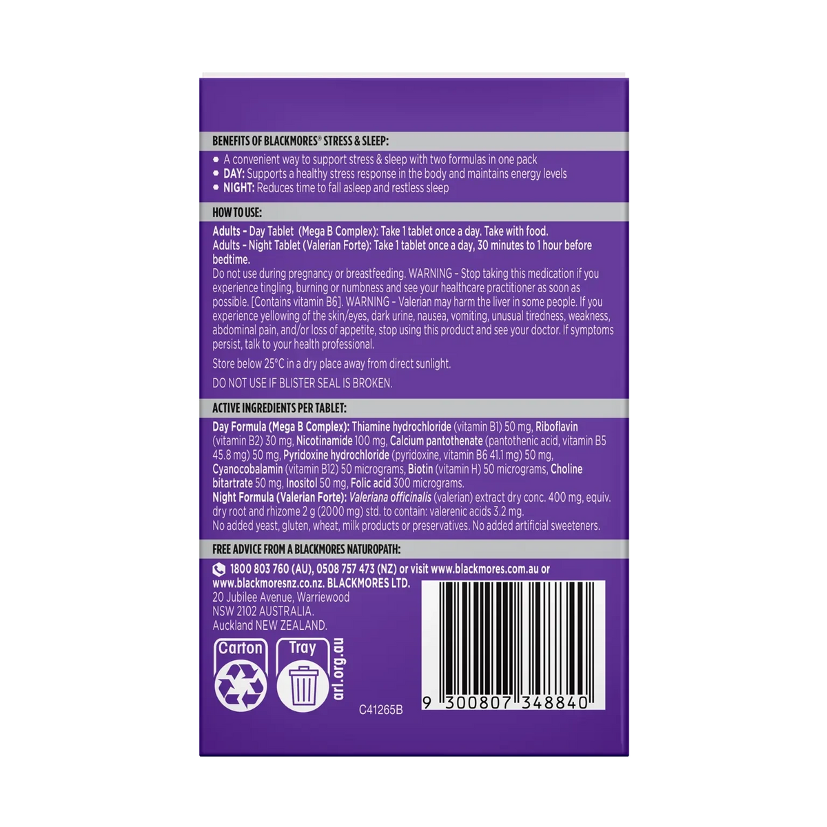 Blackmores Stress and Sleep | Mr Vitamins