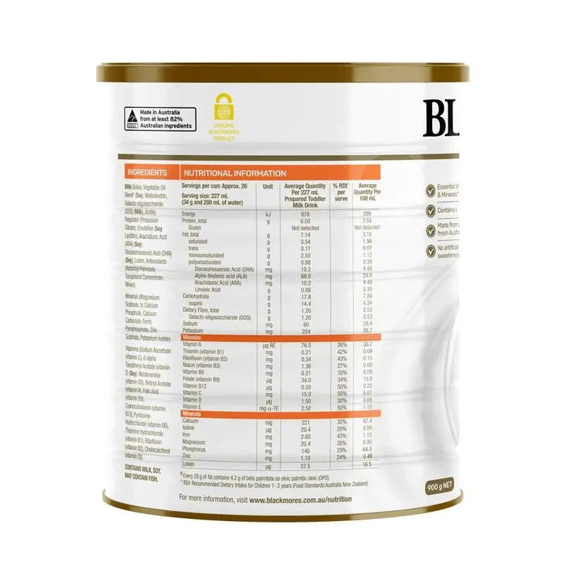 Blackmores Toddler Milk Drink 900g