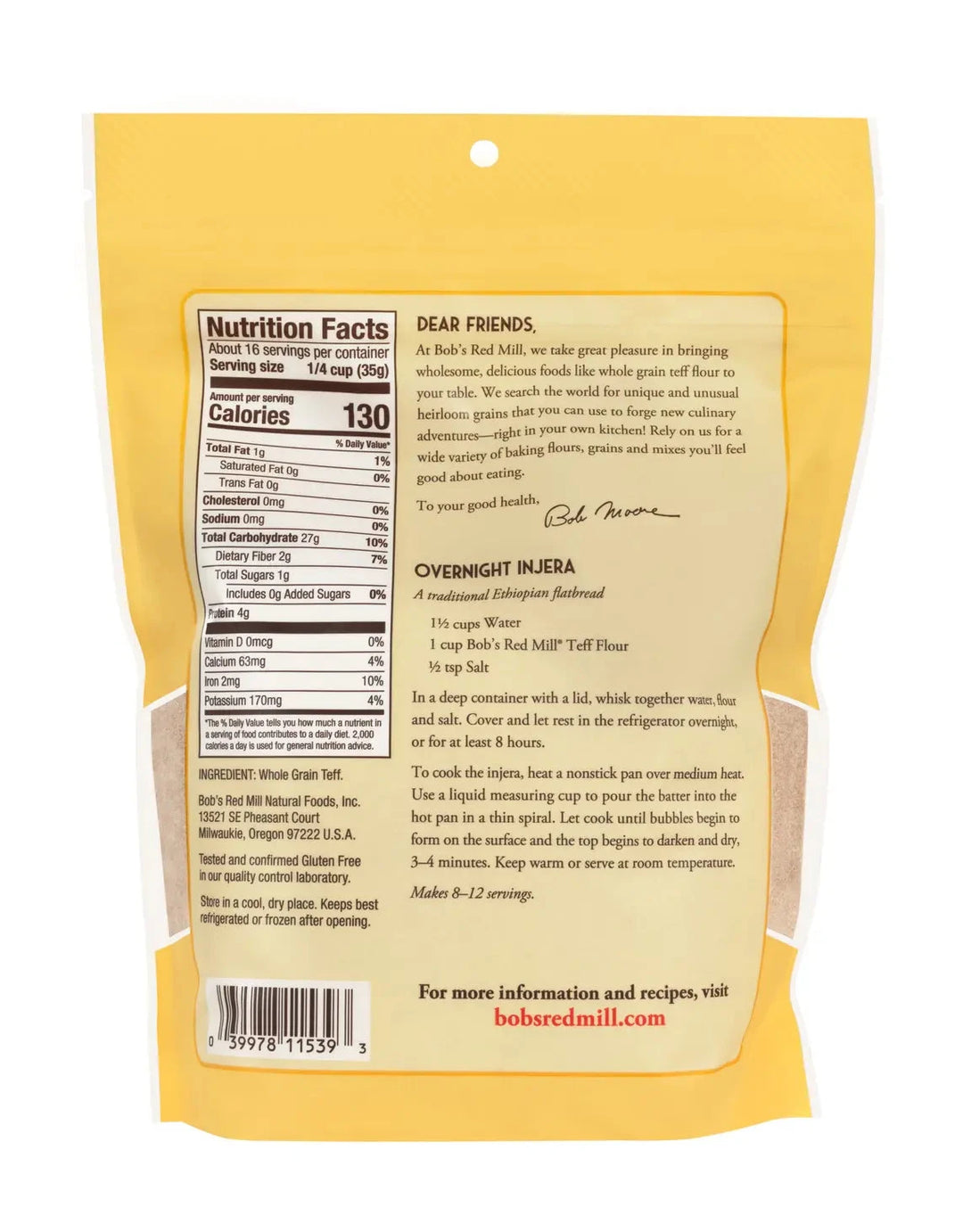 Bobs Red Mill Teff Flour