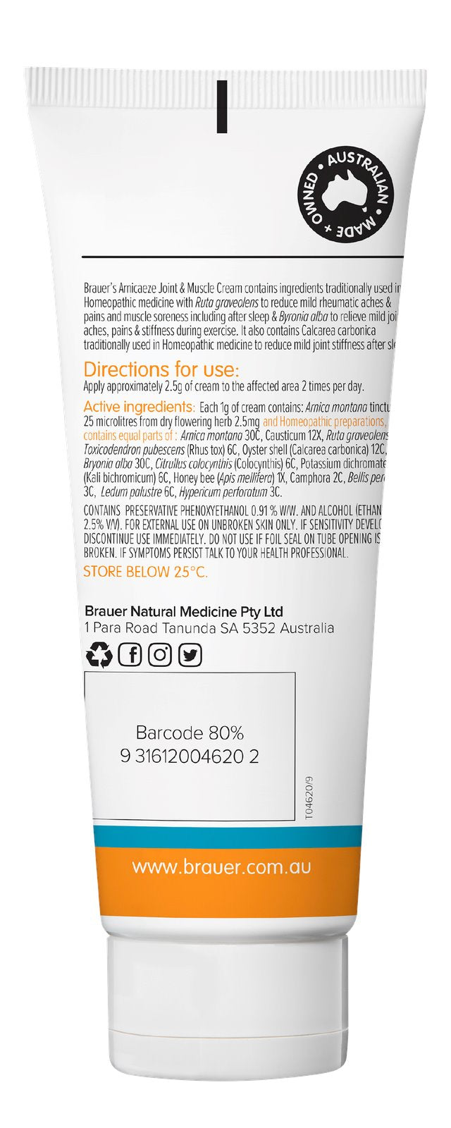 Brauer Arnicaeze Joint & Muscle Cream