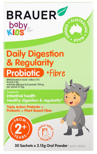 Brauer Daily Digestion & Regularity Probiotic for Kids | Mr Vitamins
