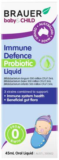 Brauer Immune Defence Probiotic Liquid for Infants | Mr Vitamins