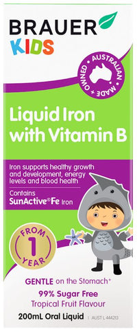 Brauer Kids Liquid Iron Vitamin B | Mr Vitamins