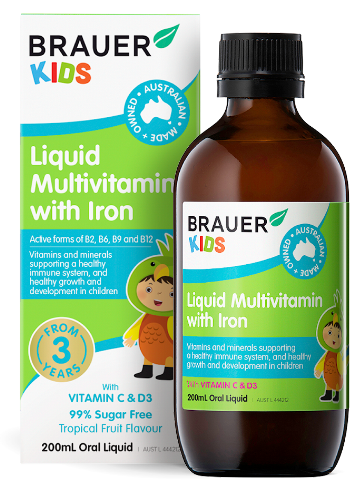 Brauer Kids Liquid Multivitamin With Iron (3Yrs+)