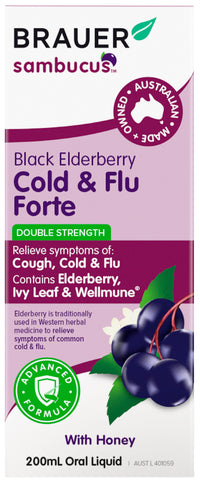 Brauer Sambucus Black Elderberry Cold & Flu Forte
