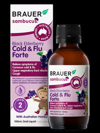 Brauer Sambucus Black Elderberry Cold & Flu Forte for Kids | Mr Vitamins