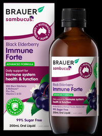 Brauer Sambucus Black Elderberry Immune Forte | Mr Vitamins