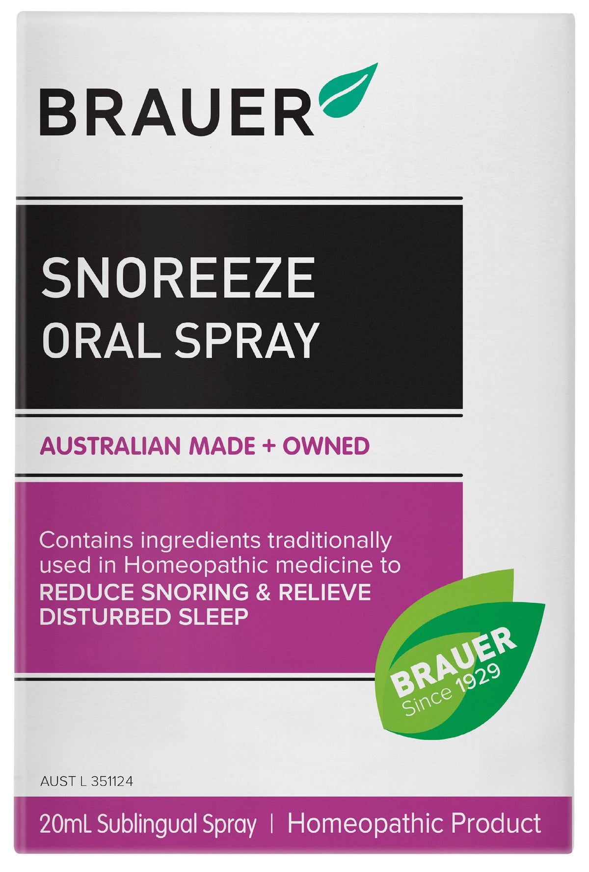 Brauer Snoreeze Oral Spray