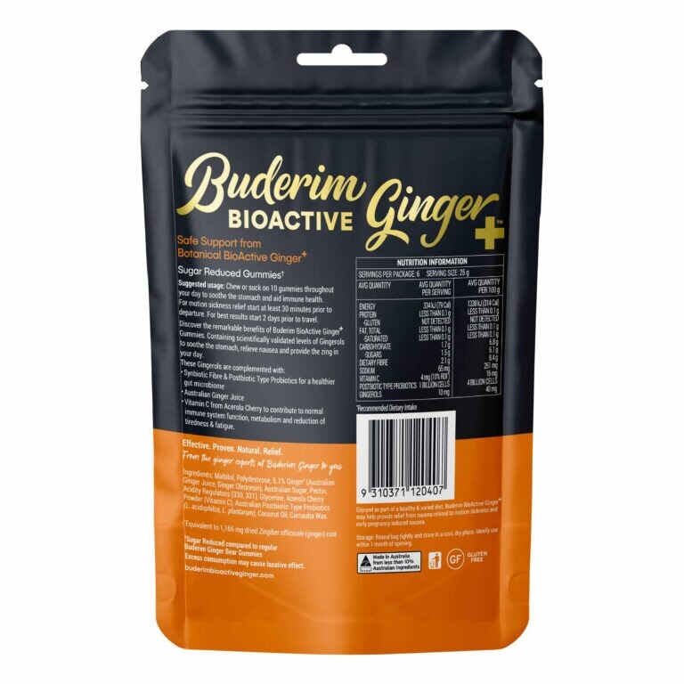 BUDERIM GINGER Bioactive + Gummie Bears