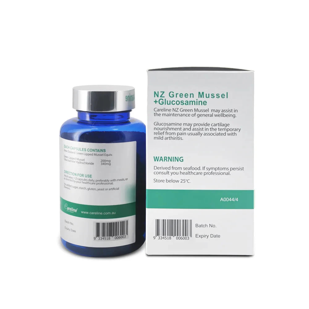 Careline Blue Summit NZ Green Mussel+Glucosamine | Mr Vitamins