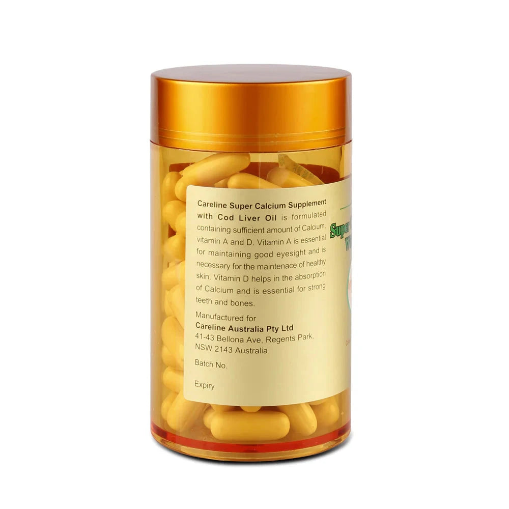 Careline Gold Super Calcium Supplement with Cod Liver Oil | Mr Vitamins