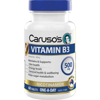 Carusos Vitamin B3 500mg | Mr Vitamins