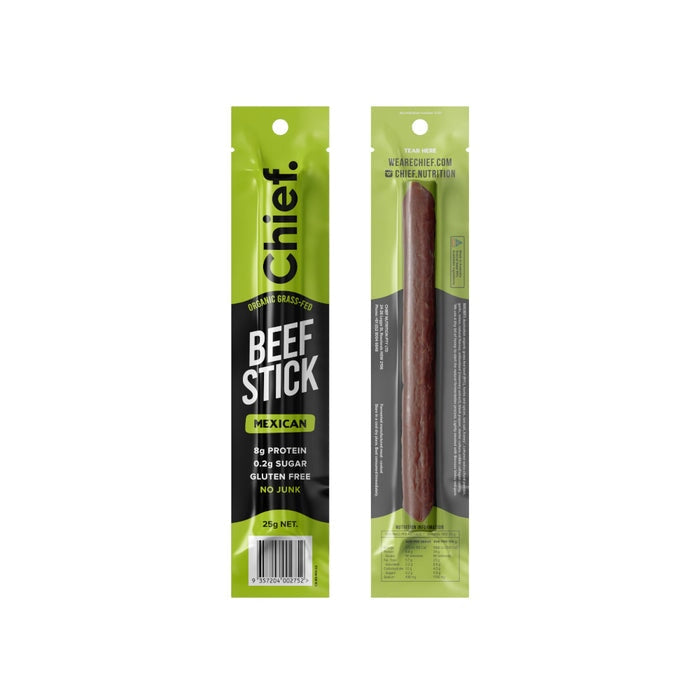 CHIEF ORGANIC BEEF STICKS MEXICAN | Mr Vitamins