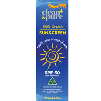 Clean and Pure Organic SPF50 Sunscreen | Mr Vitamins