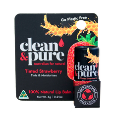 Clean and Pure Tinted Strawberry Lip Balm