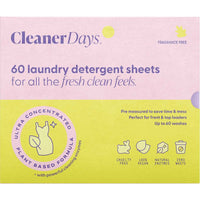 Cleaner Days Laundry Detergent Sheets Fragrance Free | Mr Vitamins