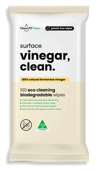 Cleanlife Vinegar Clean Surface Plastic Free Wipes | Mr Vitamins