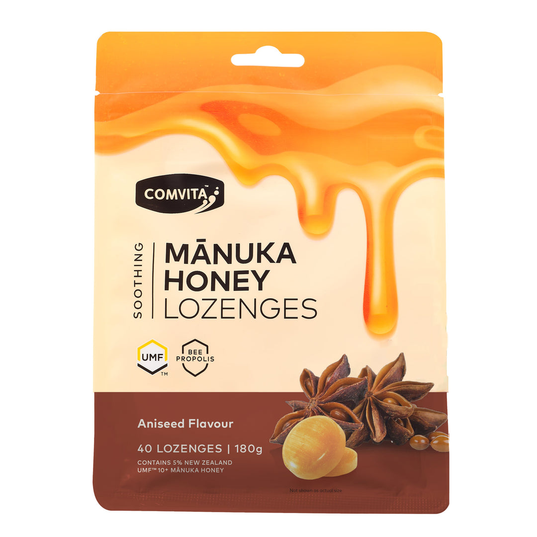 Comvita Soothing Manuka Honey Lozenges - Aniseed 40 pack | Mr Vitamins