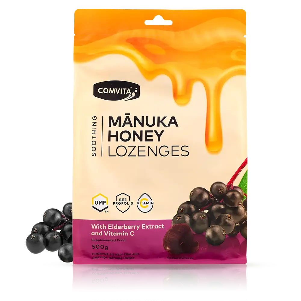 Comvita Soothing Manuka Honey Lozenges - Elderberry 500g | Mr Vitamins