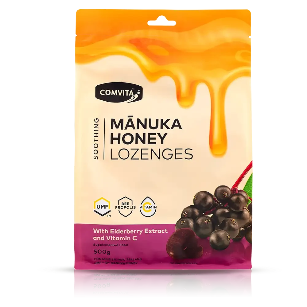 Comvita Soothing Manuka Honey Lozenges - Elderberry 500g | Mr Vitamins