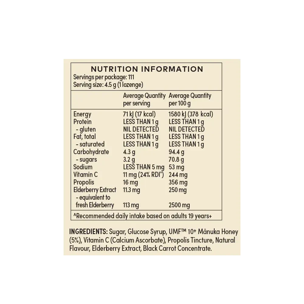 Comvita Soothing Manuka Honey Lozenges - Elderberry 500g | Mr Vitamins