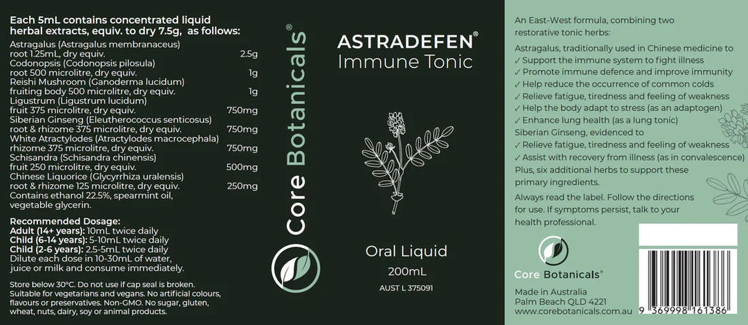 Core Botanicals Astradefen Immune Tonic