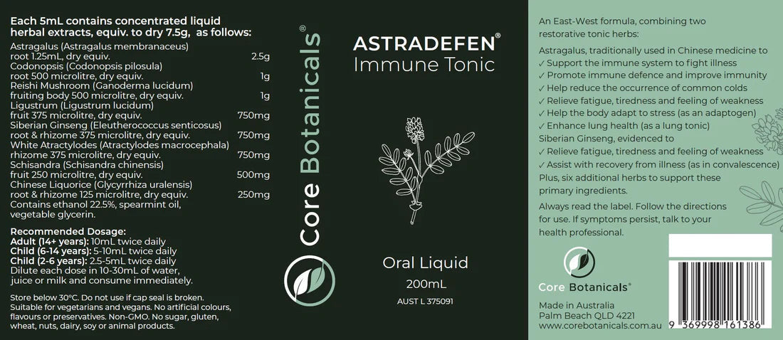 Core Botanicals Astradefen Immune Tonic