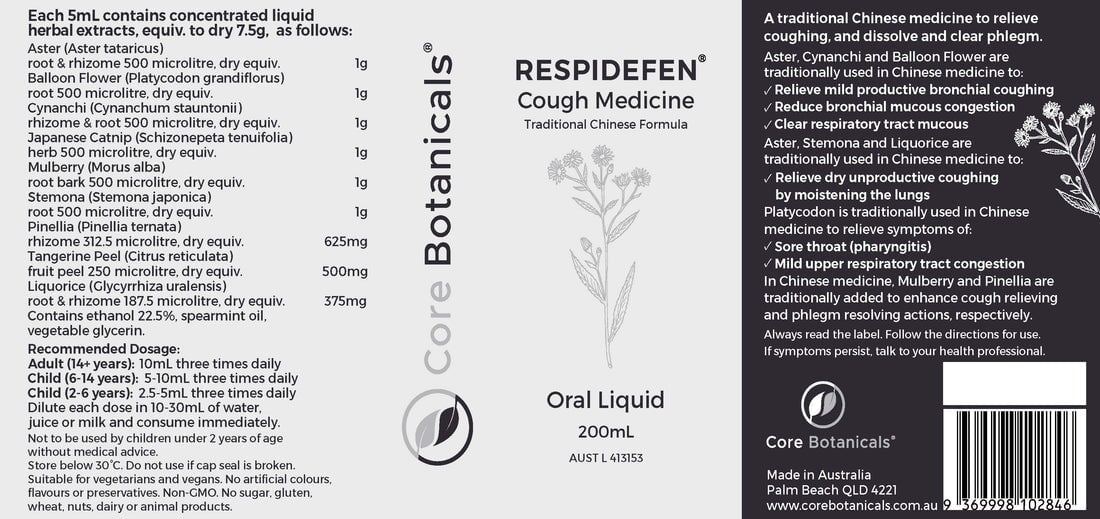 Core Botanicals Respidefen Cough Medicine