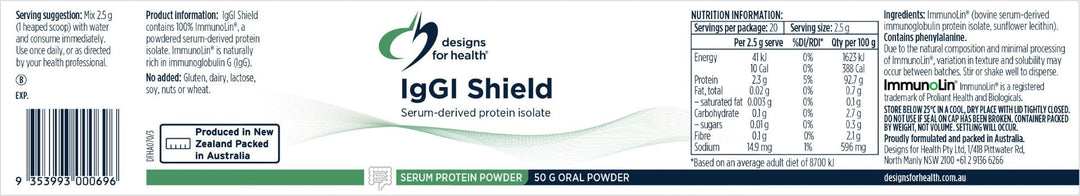 Designs for Health IgGI Shield™ Oral powder | Mr Vitamins